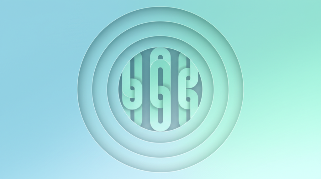 A stylized family crest, rendered in light, almost ethereal blues and greens, with a subtle, layered effect that suggests depth and security. The central element of the crest is a stylized, abstracted representation of intertwined links, symbolizing the blockchain. The links are not harsh or metallic, but rather smooth and flowing, like water.